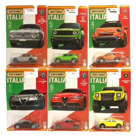 Matchbox Veicoli Italia – Modellini Die-Cast in Scala 1:64