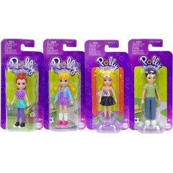 MATTEL POLLY POCKET BAMBOLA CON VESTITO ALLA MODA 4 ASS 7,5x16,5 CM FWY19