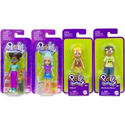 MATTEL POLLY POCKET BAMBOLA CON VESTITO ALLA MODA 4 ASS 7,5x16,5 CM FWY19