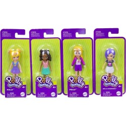 MATTEL POLLY POCKET BAMBOLA CON VESTITO ALLA MODA 4 ASS 7,5x16,5 CM FWY19
