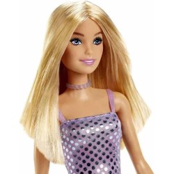 MATTEL BARBIE BONECA CON ABITO AZZURRO CAPELLI BIONDI HGM59