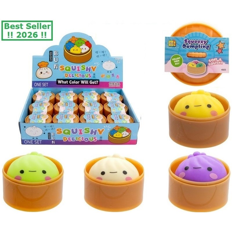 SURPRISE SQUISHY DUMPLING 5,5CM 4 ASSORTITIS IN DISPLAY (12)